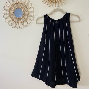 Ann Taylor | Black/White Striped Blouse | M